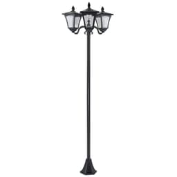 image-3-Solar Powered Lamp Post, IP44, 51.5Lx47Wx182.5H cm-Black