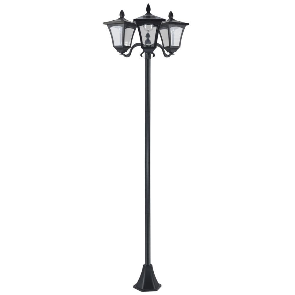 image-3-Solar Powered Lamp Post, IP44, 51.5Lx47Wx182.5H cm-Black