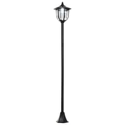 image-1.77m Tall Free-Standing ABS Garden Solar LED Lamp Post Black