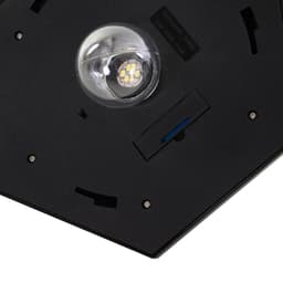 image-1.77m Tall Free-Standing ABS Garden Solar LED Lamp Post Black