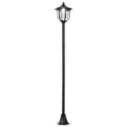 image-1.77m Tall Free-Standing ABS Garden Solar LED Lamp Post Black