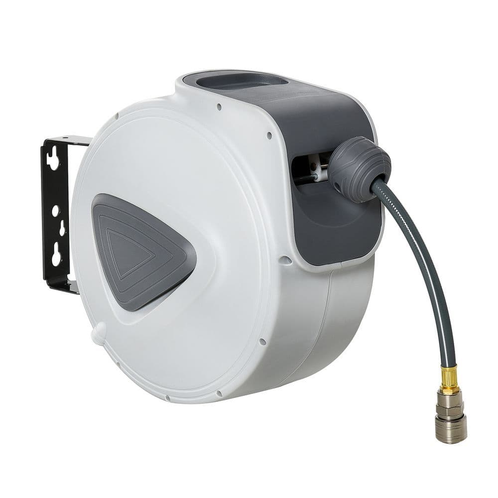 image-Retractable Air Hose Reel 10m+90cm Hose Diameter 3/8" 9.5mm Hose Connector 1/4"