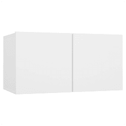 image-4 Piece TV Cabinet Set White Engineered Wood