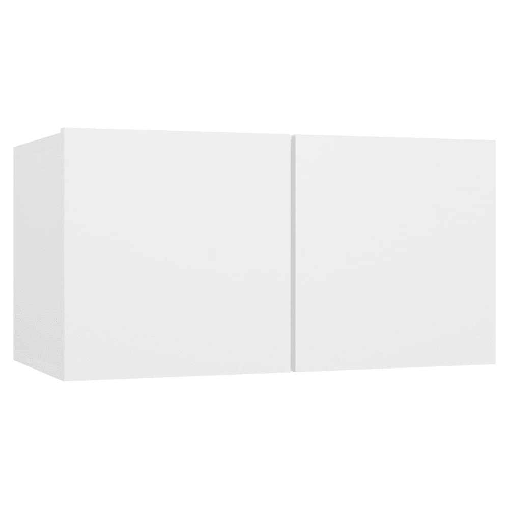 image-4 Piece TV Cabinet Set White Engineered Wood