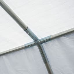 image-8m Gazebo Garden Marquee Canopy Party Carport Shelter White Outsunny