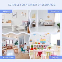 image-4-Piece Set Kids Wood Table Chair Bench Storage Function for 3 Years+ HOMCOM
