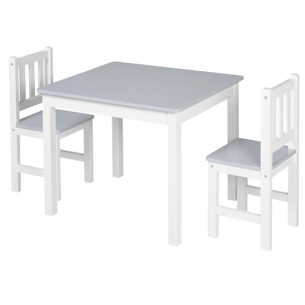 image-Kids Table and 2 Chairs Set 3 Pieces Toddler Multi-usage Desk Indoor HOMCOM