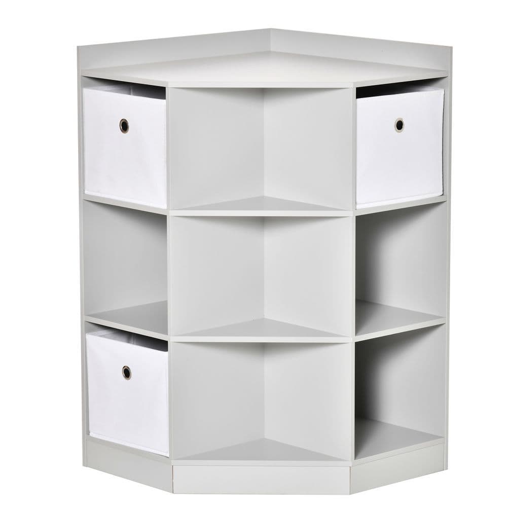 image-Kids Storage Cabinet Corner Organizer with Anti-tipping Hardware Drawer HOMCOM