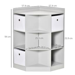 image-Kids Storage Cabinet Corner Organizer with Anti-tipping Hardware Drawer HOMCOM