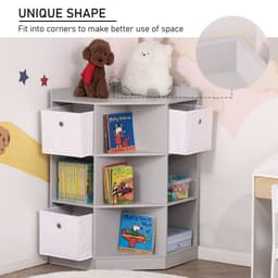 image-Kids Storage Cabinet Corner Organizer with Anti-tipping Hardware Drawer HOMCOM