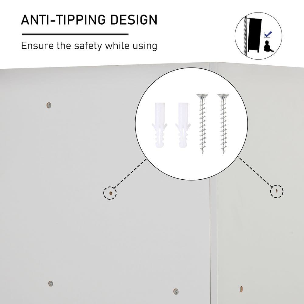 image-Kids Storage Cabinet Corner Organizer with Anti-tipping Hardware Drawer HOMCOM
