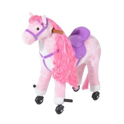 image-Child Mechanical Walking Ride on Horse Toy Plush Walk Pony Sound