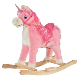 image-Kids Rocking Unicorn Ride-On Horse Moving Mouth Tail Sounds 36-72 Mnths