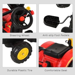 image-Pedal Powered Tractor Ride-On Car Moving Bucket Steering Wheel 3-6 Yrs