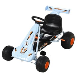 image-Child's Pedal Go Kart Manual Car Brake Gears Steering Wheel Seat Blue