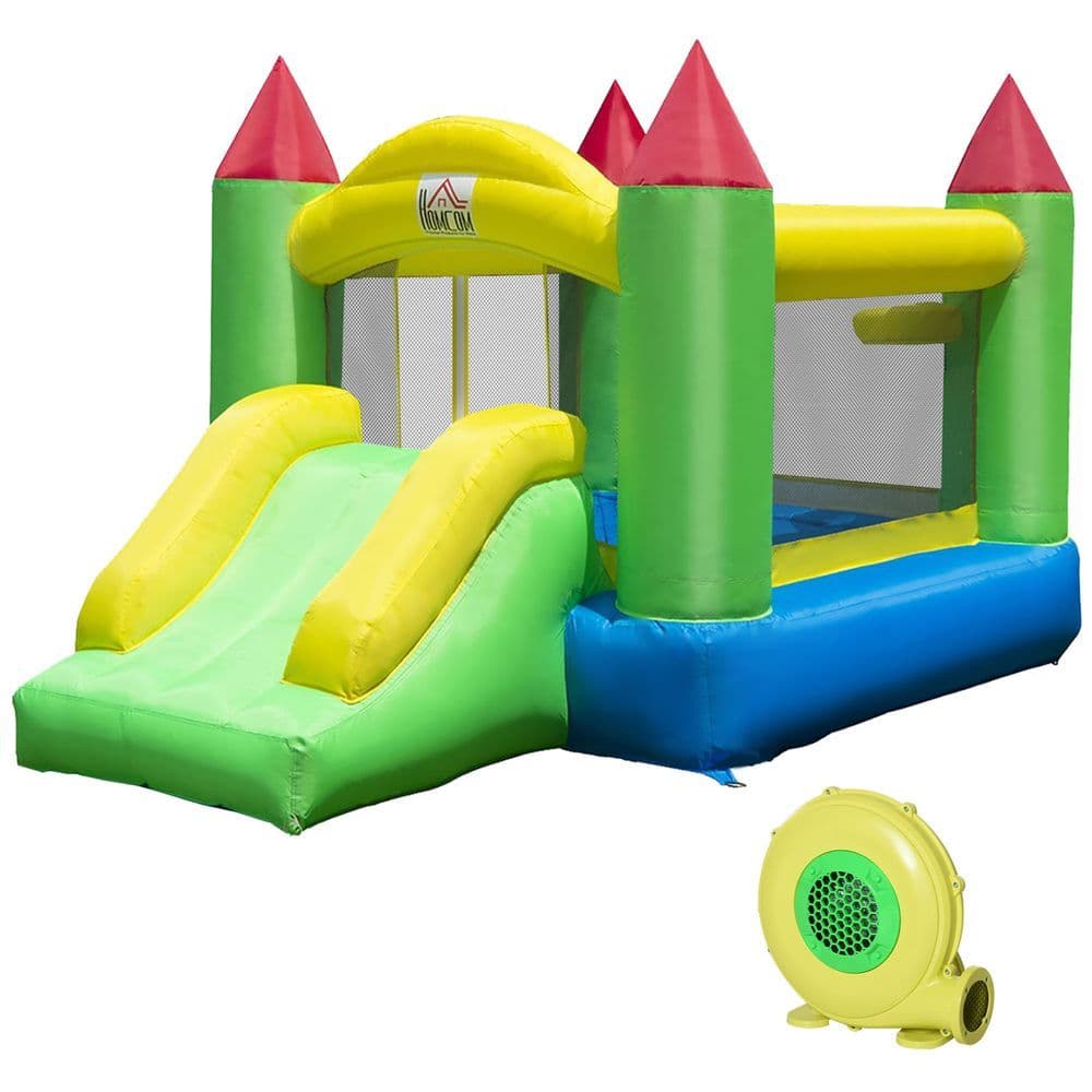 image-Bouncy Castle with Slide Inflatable Bouncer Kids Jumper Bounce Castle HOMCOM