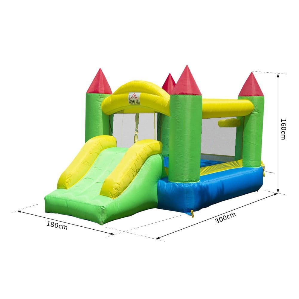 image-Bouncy Castle with Slide Inflatable Bouncer Kids Jumper Bounce Castle HOMCOM