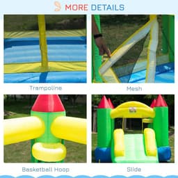 image-Bouncy Castle with Slide Inflatable Bouncer Kids Jumper Bounce Castle HOMCOM