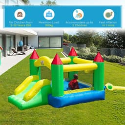 image-Bouncy Castle with Slide Inflatable Bouncer Kids Jumper Bounce Castle HOMCOM