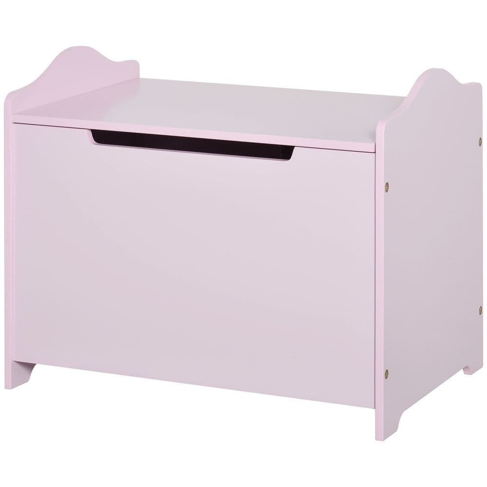 image-40x60cm Kids Storage Box Toy Organiser for Child 3 Yrs+ Bedroom Pink HOMCOM