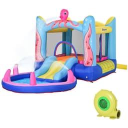 image-Bouncy Castle Slide Water Pool Trampoline, Blower 3.6 x 1.75 x 1.8m