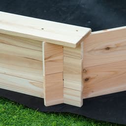 image-Kids Wooden Sand Pit Children Sandbox with Cover Outdoor Playset Outsunny