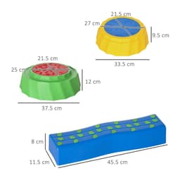 image-Eight-Piece Kids Stepping Stones Non-Slip Surface & Bottom, for Kids Outsunny