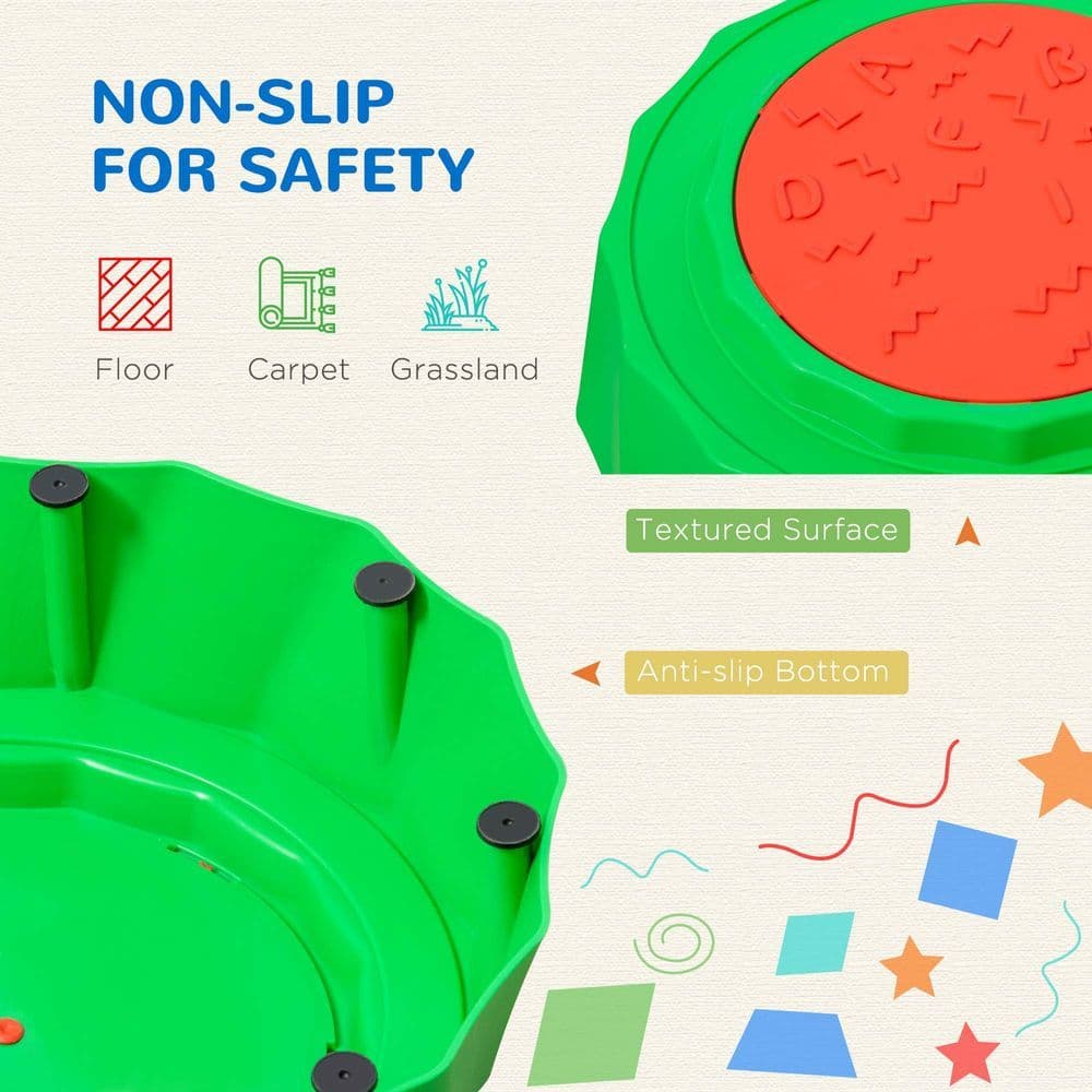 image-Eight-Piece Kids Stepping Stones Non-Slip Surface & Bottom, for Kids Outsunny
