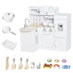 image-Kids Kitchen Play Kitchen Toy Set for Children Drinking Fountain White