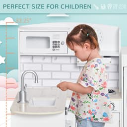 image-Kids Kitchen Play Kitchen Toy Set for Children Drinking Fountain White