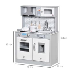 image-Kids Wooden Toy Kitchen Pretend Play Cooking Playset for 3-6 Years Old