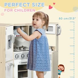 image-Corner Kids Kitchen w/ Sound Light, Phone, Microwave, Oven, Range Hood