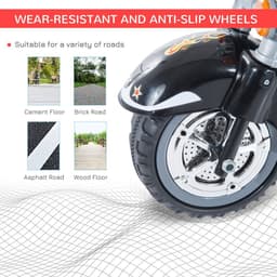 image-6V Kids Electric Motorbike Child Ride On Toy w/ Lights Sound Black HOMCOM