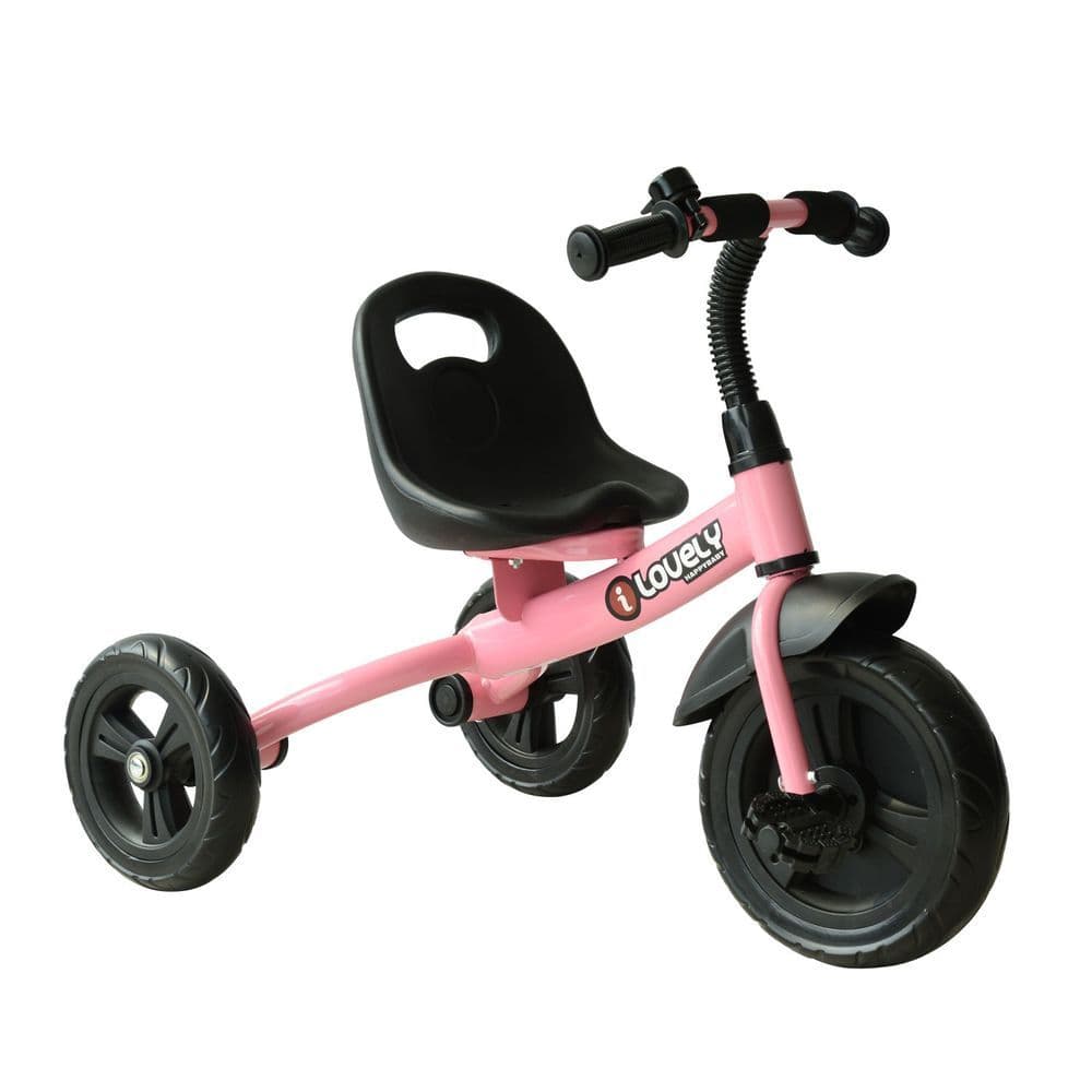 image-Baby Kids Children Toddler Tricycle Ride on Trike W/ 3 Wheels Pink HOMCOM