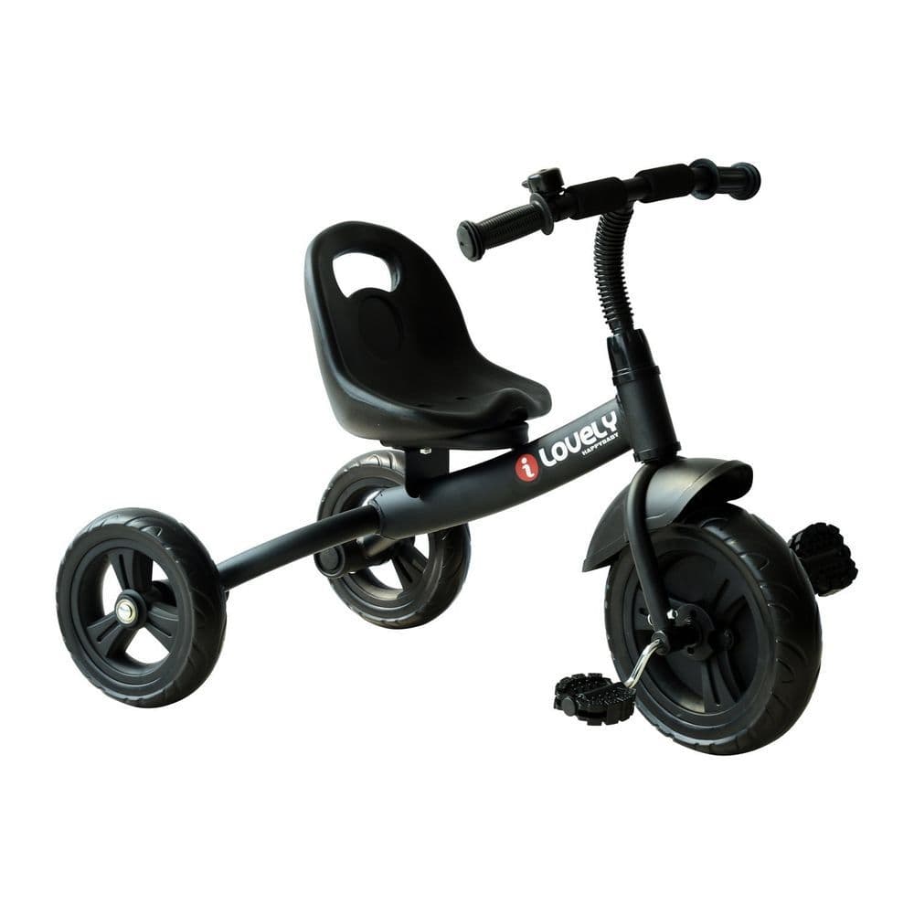 image-Baby Kids Children Toddler Tricycle Ride on Trike W/ 3 Wheels Black HOMCOM