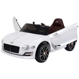 image-Electric Ride-on Car w/ LED Lights Music Parental Remote Control White HOMCOM
