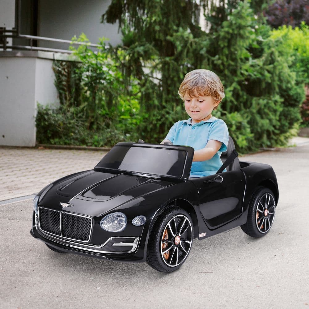 image-Electric Ride-on Car w/ LED Lights Music Parental Remote Control Black