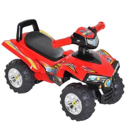 image-Kids Ride On Quads Boys Girls LED Lights Horn Music Toys 4 Wheels Red HOMCOM