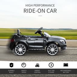 image-6V Licensed Mercedes Benz Kids Ride On Car W/ Remote Light Music Black