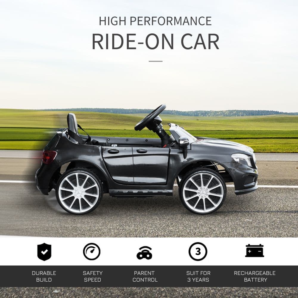 image-6V Licensed Mercedes Benz Kids Ride On Car W/ Remote Light Music Black