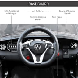 image-6V Licensed Mercedes Benz Kids Ride On Car W/ Remote Light Music Black