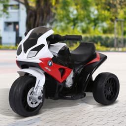 image-Electric Kids Ride on Motorcycle BMW Liscensed w/ Headlights Music Red