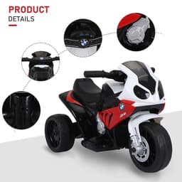 image-Electric Kids Ride on Motorcycle BMW Liscensed w/ Headlights Music Red