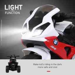 image-Electric Kids Ride on Motorcycle BMW Liscensed w/ Headlights Music Red
