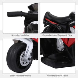 image-Electric Kids Ride on Motorcycle BMW Liscensed w/ Headlights Music Red
