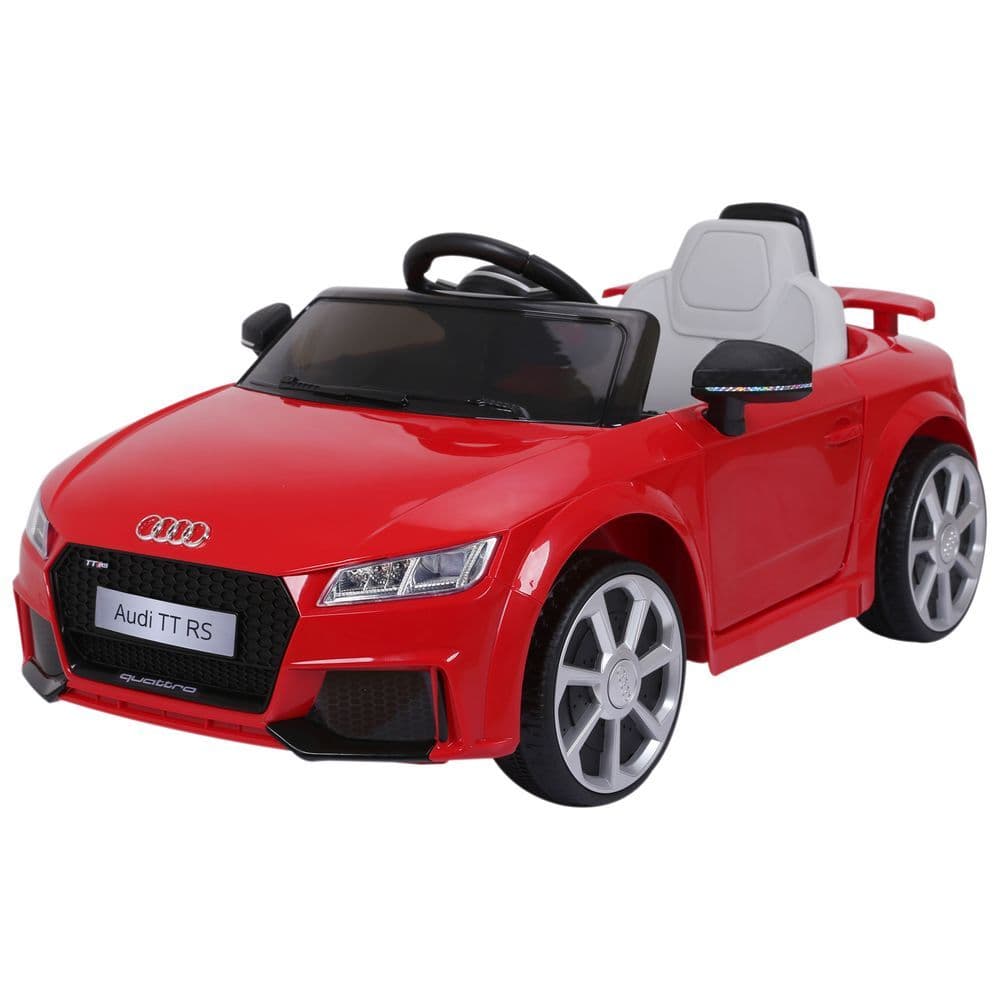 image-12V Battery Licensed Audi TT Ride On Car w/ Remote Headlight MP3 Red