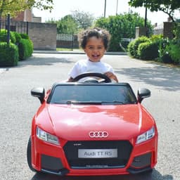image-12V Battery Licensed Audi TT Ride On Car w/ Remote Headlight MP3 Red