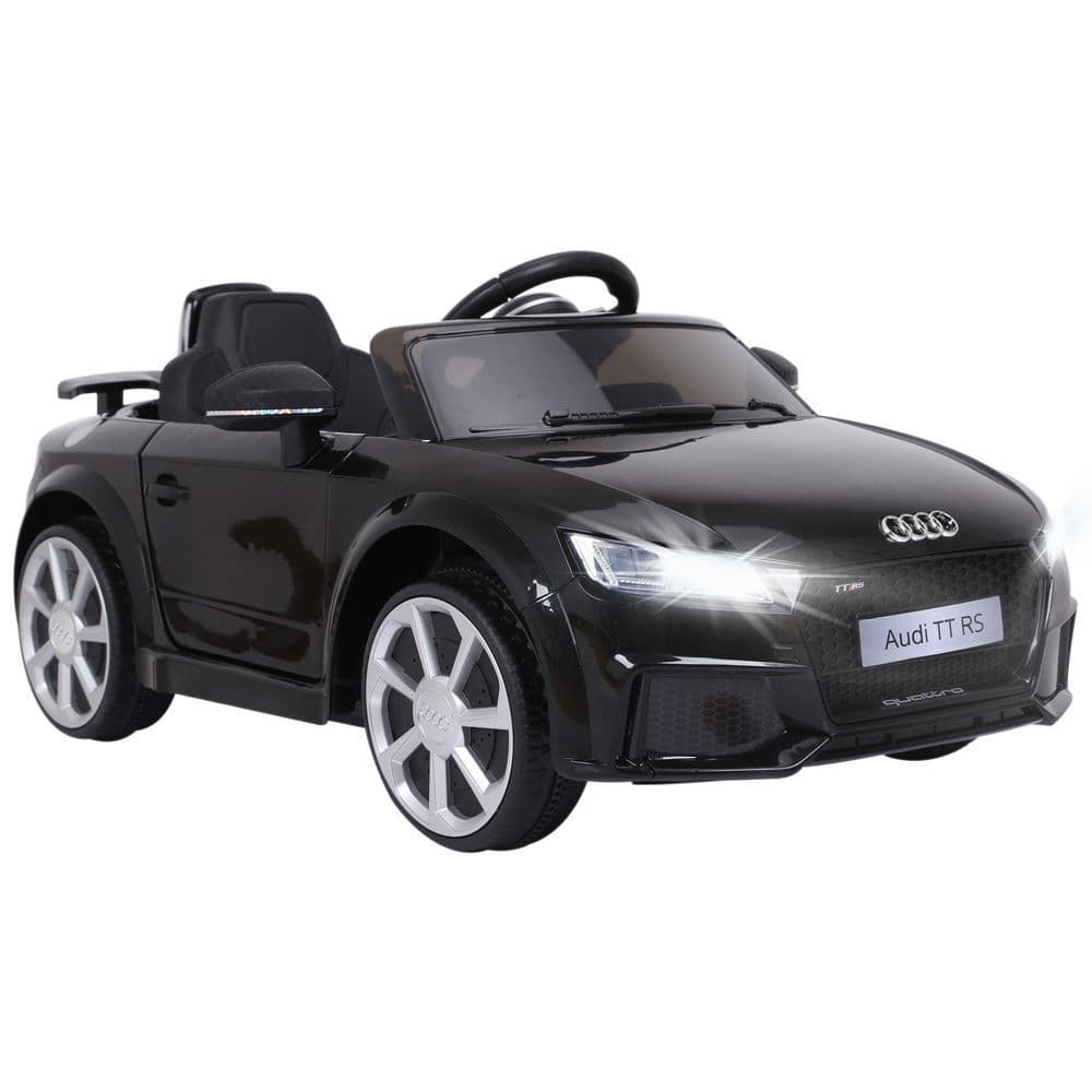 image-12V Battery Licensed Audi TT Ride On Car w/ Remote Headlight MP3 Black
