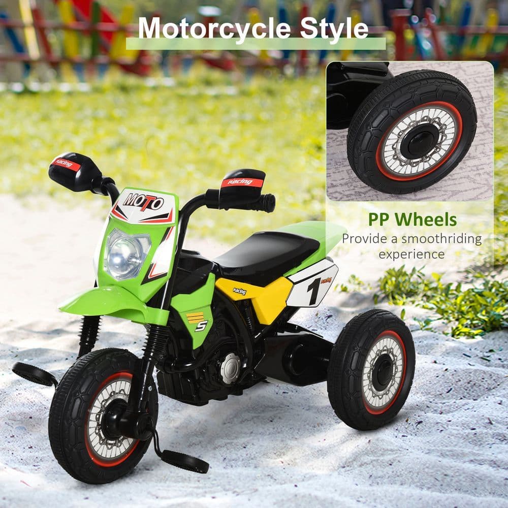 image-Toddler Pedal Tricycle Ride-On Learning Music Lights 18-36 Months Green