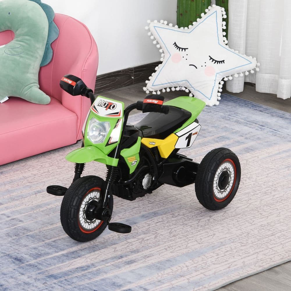 image-Toddler Pedal Tricycle Ride-On Learning Music Lights 18-36 Months Green